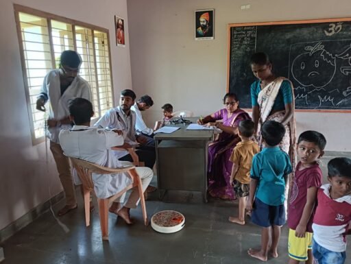 Health camp at Purva Gurukula, Koteshwara